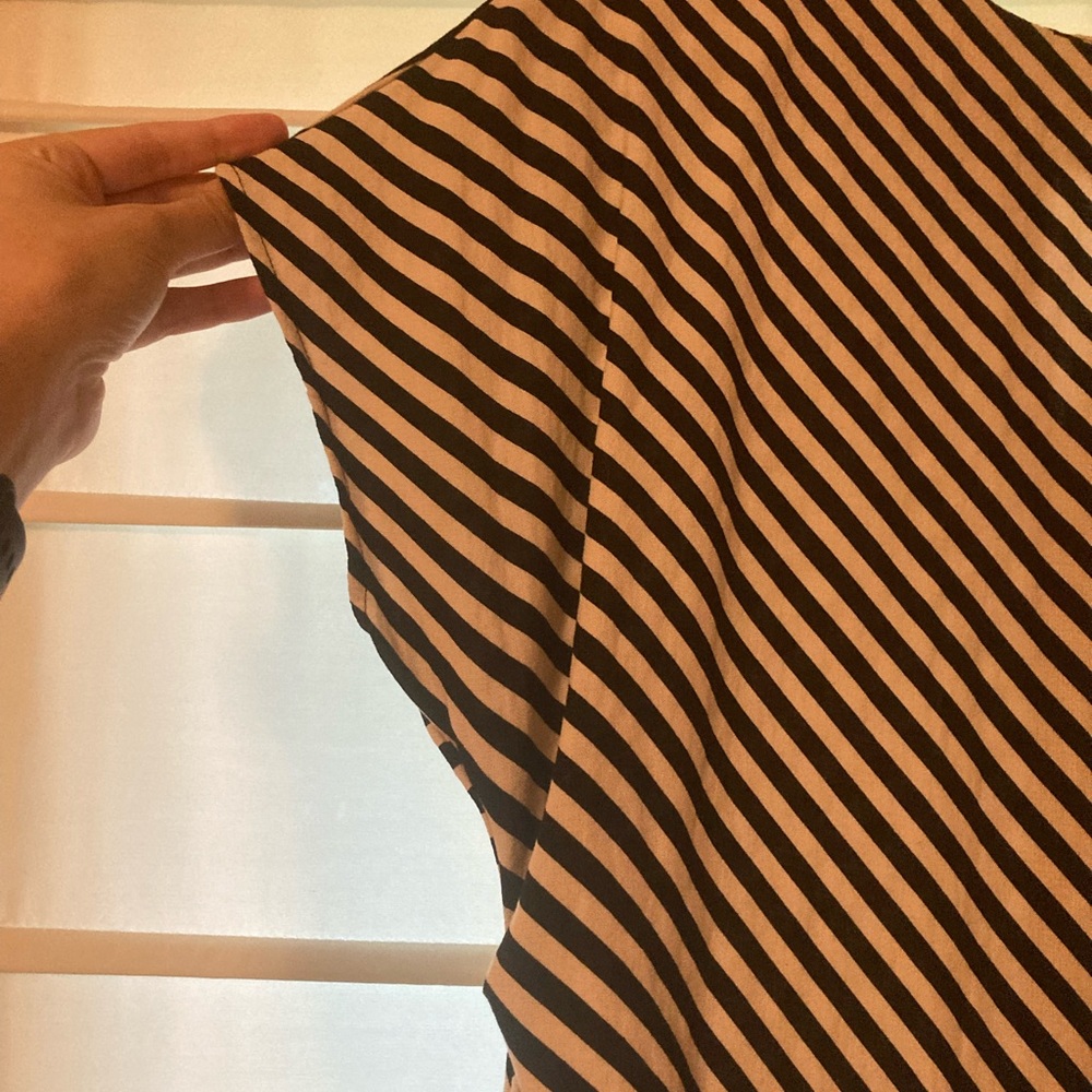 H&M Black and White Striped Dress with Dolman Sleeves - Picture 4 of 7